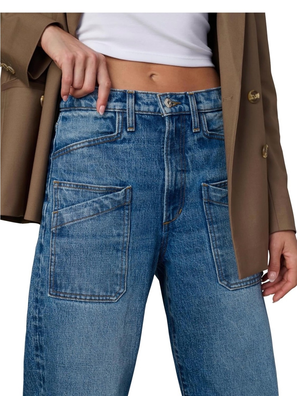 EUC sz26 Joe's Jeans The Harlowe High Rise Wide leg in Glorious 100% cotton - Picture 3 of 15